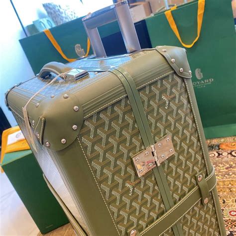 goyard suitcase green|goyard suitcase price.